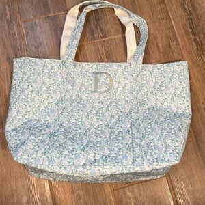 New TRVL Design Hamptons X-Large Tote Monogramed with the letter “D” see photos
